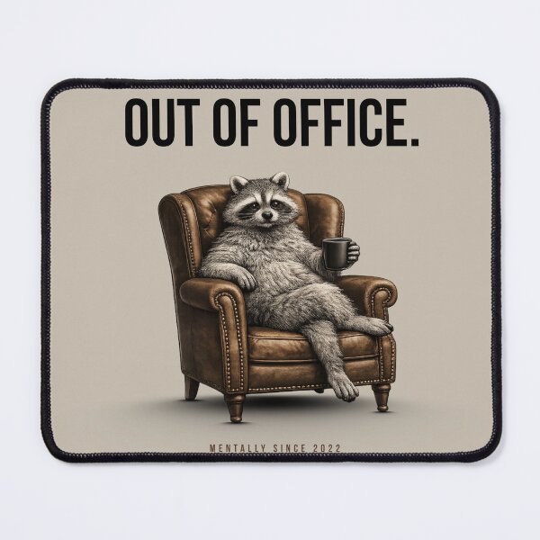 Item preview, Out of Office Raccoon Meme designed and sold by Print_Syndicate.
