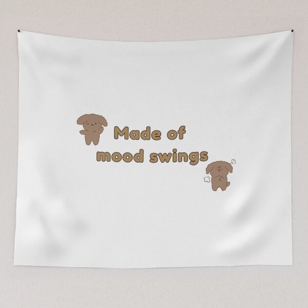 Item preview, Made Of Mood Swings Funny Dog Cute Poodle Typography designed and sold by Rehnair.