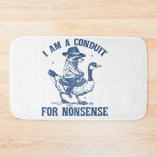Item preview, I Am A Conduit For Nonsense Funny Cowboy Raccoon Goose Meme designed and sold by CCChillingfrog.