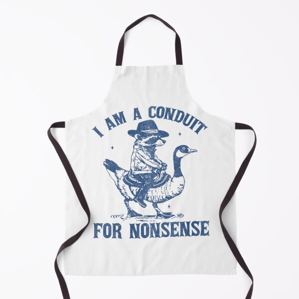 Item preview, I Am A Conduit For Nonsense Funny Cowboy Raccoon Goose Meme designed and sold by CCChillingfrog.