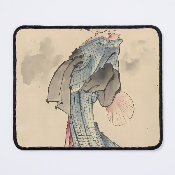 Item preview, Woman In Kimono With Fan | Japanese Art designed and sold by GammaRay.
