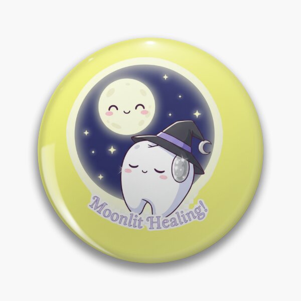 Item preview, Cute Witch Tooth Moonlit Healing Magic Dentist Halloween Sticker designed and sold by bvdesignart.