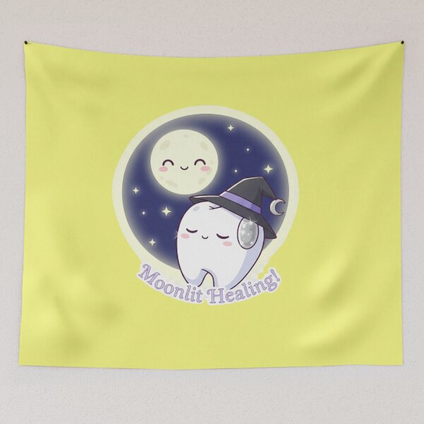 Item preview, Cute Witch Tooth Moonlit Healing Magic Dentist Halloween Sticker designed and sold by bvdesignart.