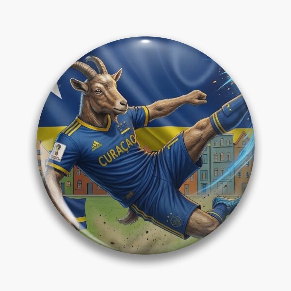Item preview, CURACAO SOCCER GOAT MASCOT designed and sold by internlvisions.