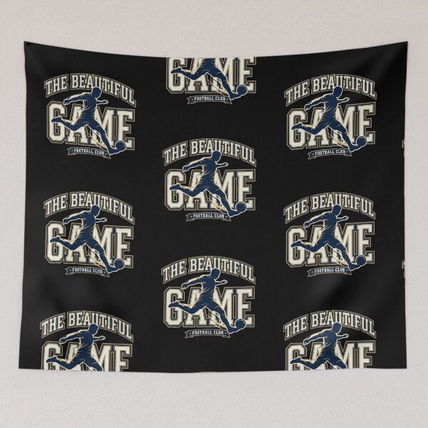 Item preview, The Beautiful Game — Varsity Football Typography Club Style designed and sold by David Mateo ArtWorks.