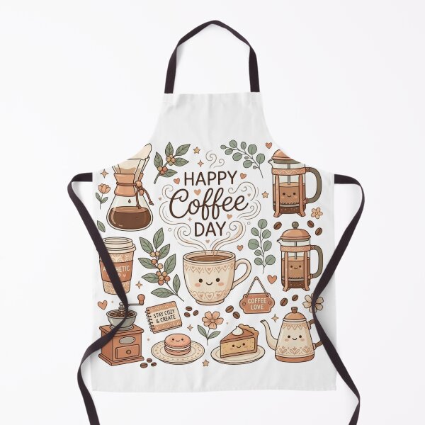 Item preview, Cozy Kawaii Coffee Day Doodle - Cute Cafe Aesthetic Graphic designed and sold by LunaVales.