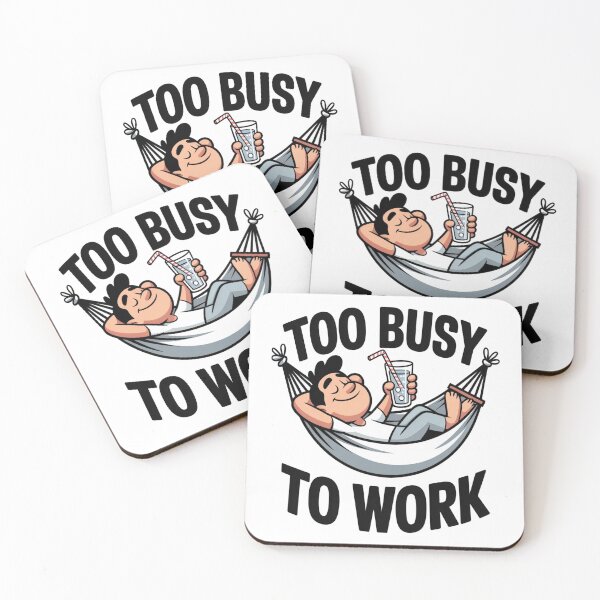 Item preview, Too Busy To Work Funny Office Humor Hammock Art designed and sold by AlexandraSand.