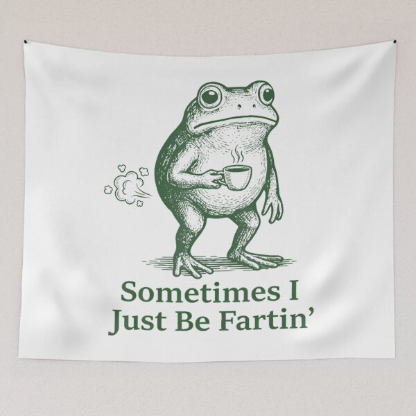 Item preview, Sometimes I Just Be Fartin Funny Frog Meme Vintage Retro Fart Joke designed and sold by CCChillingfrog.