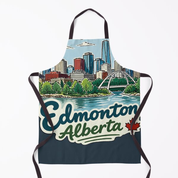 Item preview, Edmonton Alberta Canada Watercolor Skyline Cute Cityscape  designed and sold by HowToCanadian.