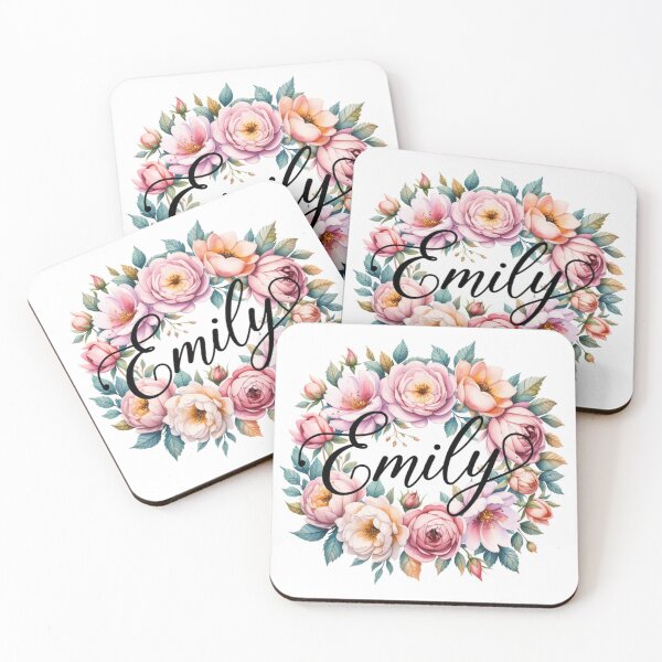 Item preview, Emily Floral Name Watercolor Boho Personalized Design designed and sold by ArcticFoxStudio.