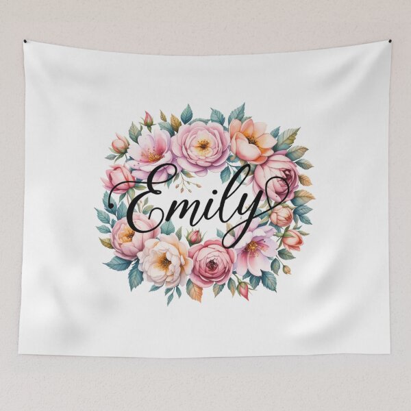 Item preview, Emily Floral Name Watercolor Boho Personalized Design designed and sold by ArcticFoxStudio.