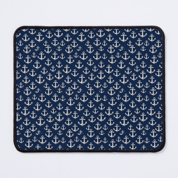 Item preview, Nautical anchor design on a navy blue background. designed and sold by elopezstock.