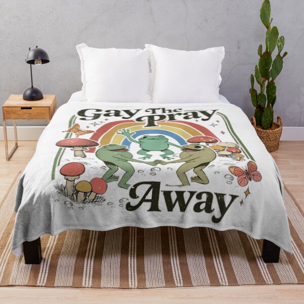 Item preview, Gay The Pray Away, Gay Frog, Funny Gay Saying, Cottagecore Frog And Toad designed and sold by Vinsinv.