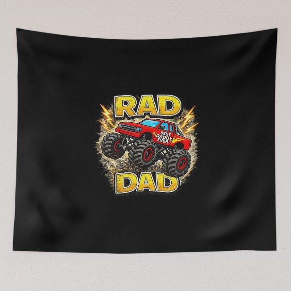 Item preview, rad dad monster truck father's day fun best daddy ever designed and sold by cass-vale-lab.