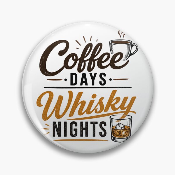 Item preview, Coffee Days and Whiskey Nights - Vintage Design for Coffee Lovers designed and sold by Candie_Loudenfrau_Art.