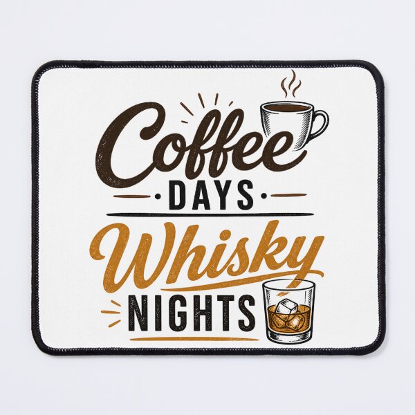 Item preview, Coffee Days and Whiskey Nights - Vintage Design for Coffee Lovers designed and sold by Candie_Loudenfrau_Art.