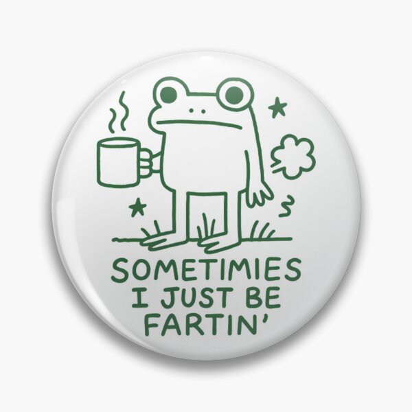 Item preview, Sometimes I Just Be Fartin Cute Frog Meme Minimal Line Art designed and sold by CCChillingfrog.