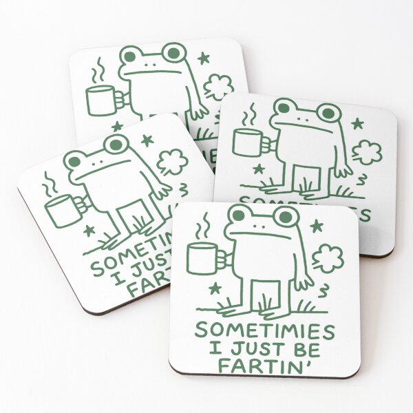 Item preview, Sometimes I Just Be Fartin Cute Frog Meme Minimal Line Art designed and sold by CCChillingfrog.