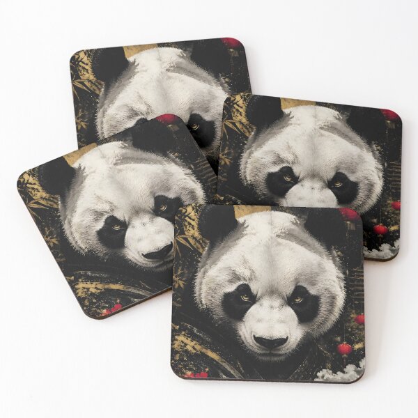 Item preview, Giant Panda Chinese Night Art | Gold Moon Lantern Zen Panda Print designed and sold by 3T3rnalArts.