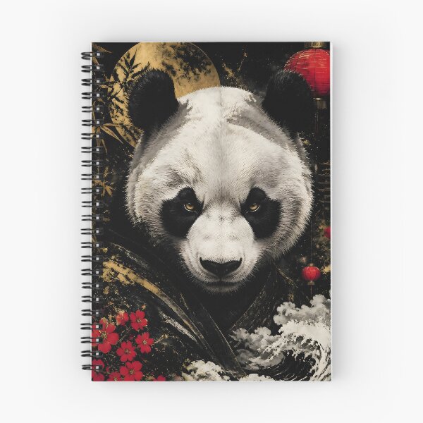 Item preview, Giant Panda Chinese Night Art | Gold Moon Lantern Zen Panda Print designed and sold by 3T3rnalArts.