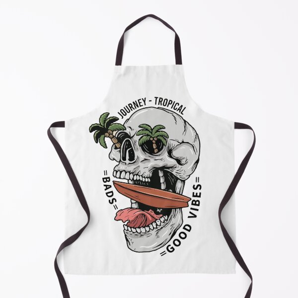 Item preview, Retro Surf Skull Tropical Journey - Good Vibes Beach Goth designed and sold by WormJ.