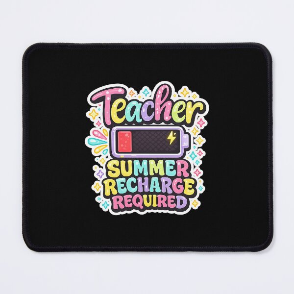 Item preview, teacher summer recharge required last day school women funny designed and sold by cass-vale-lab.