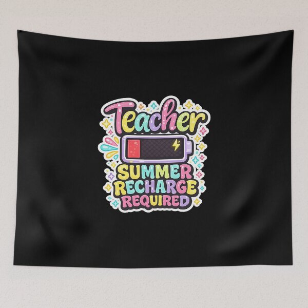 Item preview, teacher summer recharge required last day school women funny designed and sold by cass-vale-lab.