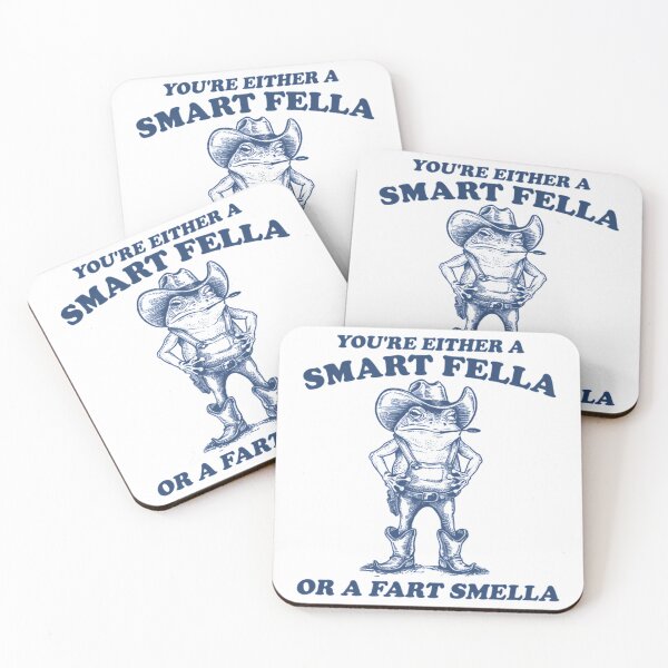 Item preview, Smart Fella Or Fart Smella Funny Cowboy Frog Vintage Meme designed and sold by CCChillingfrog.