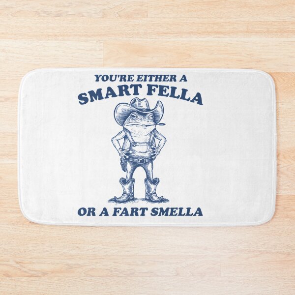 Item preview, Smart Fella Or Fart Smella Funny Cowboy Frog Vintage Meme designed and sold by CCChillingfrog.