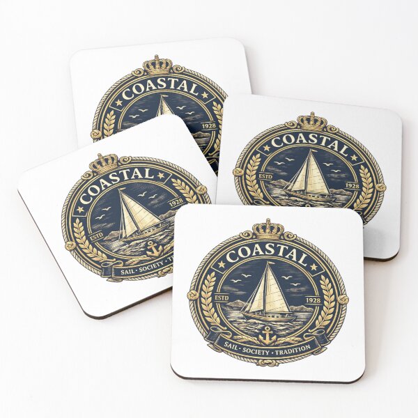 Item preview, Vintage Coastal Yacht Club Logo – Old Money Nautical Aesthetic designed and sold by Ve state official.