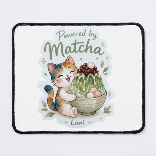 Item preview, Lani Powered by Matcha Shave Ice Sticker |Powered by Aloha Collection designed and sold by LaniDigitalNook.