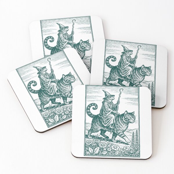 Item preview, Funny Wizard Frog Riding Medieval Cat Vintage Fantasy designed and sold by CCChillingfrog.