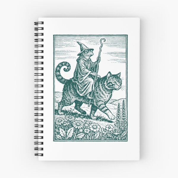 Item preview, Funny Wizard Frog Riding Medieval Cat Vintage Fantasy designed and sold by CCChillingfrog.