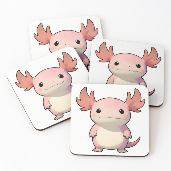 Item preview, Cute Pink Axolotl Smiling | Kawaii Aquatic Animal Design designed and sold by Lyrical Soul.