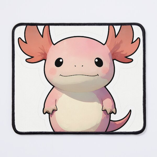 Item preview, Cute Pink Axolotl Smiling | Kawaii Aquatic Animal Design designed and sold by Lyrical Soul.