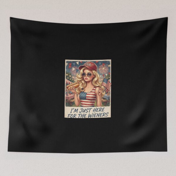 Item preview, I'm Just Here For The Wieners Funny Patriotic 4th Of July designed and sold by dudelinart.