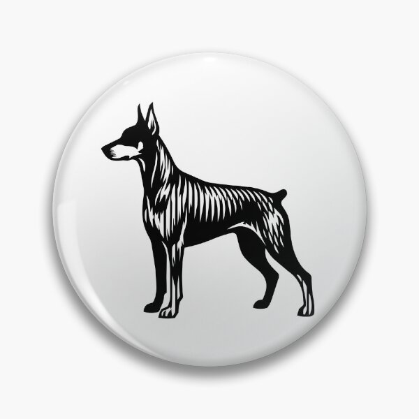 Item preview, Dobie Silhouette - Minimalist Linear Doberman Dog designed and sold by Pfotenfaden.