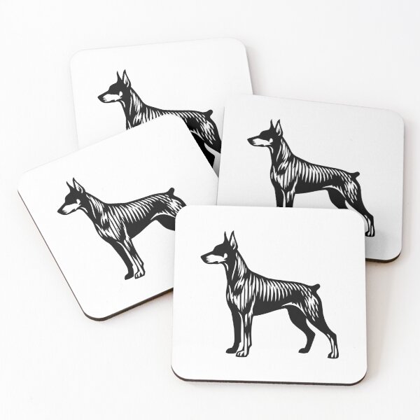 Item preview, Dobie Silhouette - Minimalist Linear Doberman Dog designed and sold by Pfotenfaden.