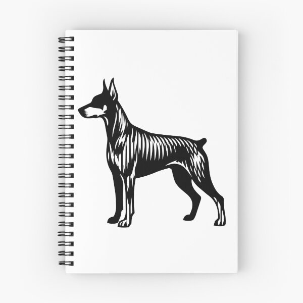 Item preview, Dobie Silhouette - Minimalist Linear Doberman Dog designed and sold by Pfotenfaden.