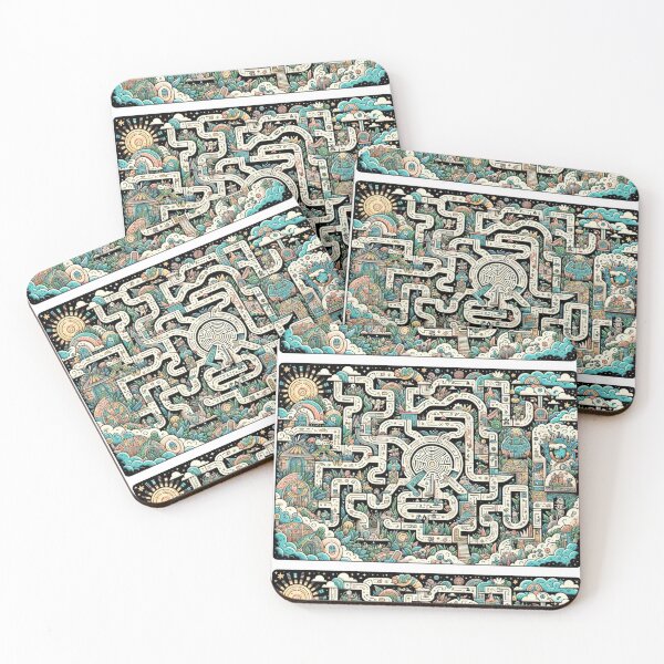 Item preview, Whimsical Cosmic Maze Illustration designed and sold by EchoWave11.