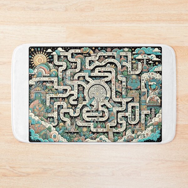 Item preview, Whimsical Cosmic Maze Illustration designed and sold by EchoWave11.