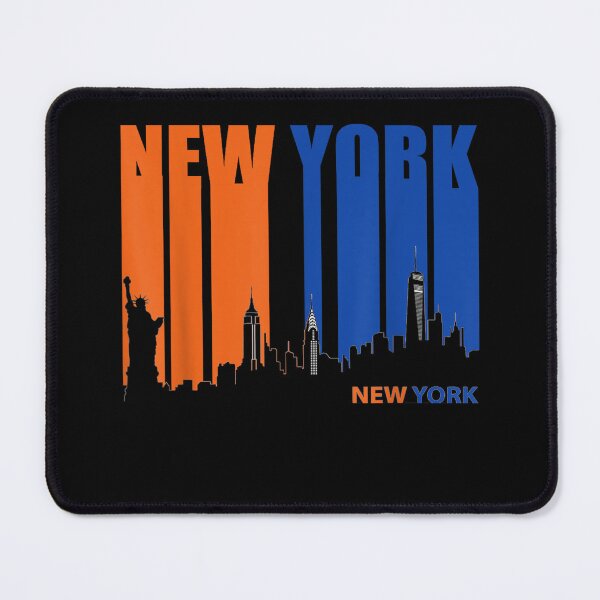Item preview, vintage new york retro three stripes weathered blue & orange designed and sold by mariazin.