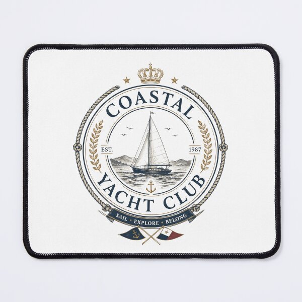 Item preview, Vintage Coastal Yacht Club Logo – Old Money Nautical Aesthetic designed and sold by Ve state official.