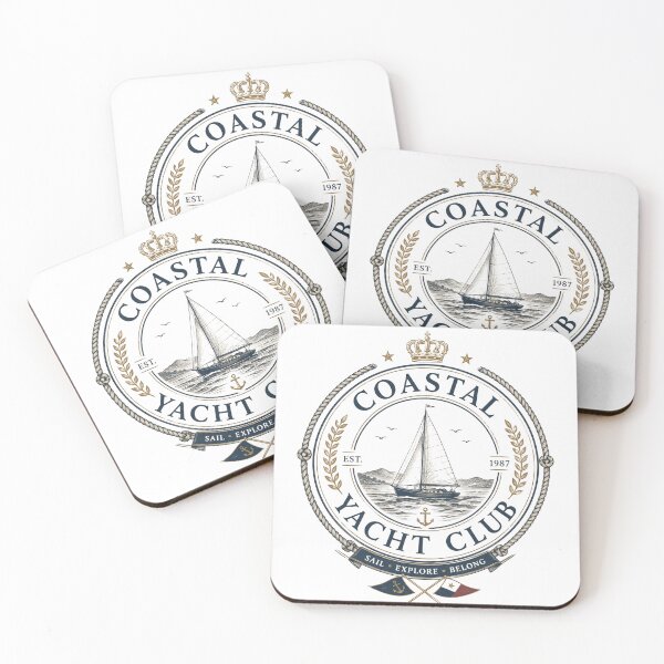 Item preview, Vintage Coastal Yacht Club Logo – Old Money Nautical Aesthetic designed and sold by Ve & Co.