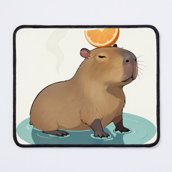 Item preview, Relaxed Capybara Hot Spring Orange | Chill Vibes Animal Design designed and sold by Lyrical Soul.