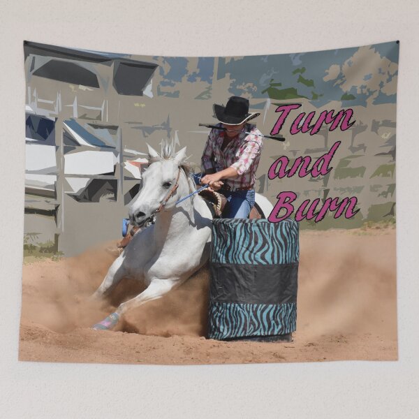 Item preview, BARREL RACING QUOTE, TURN AND BURN designed and sold by Barbara Jean Photo Art And Design.