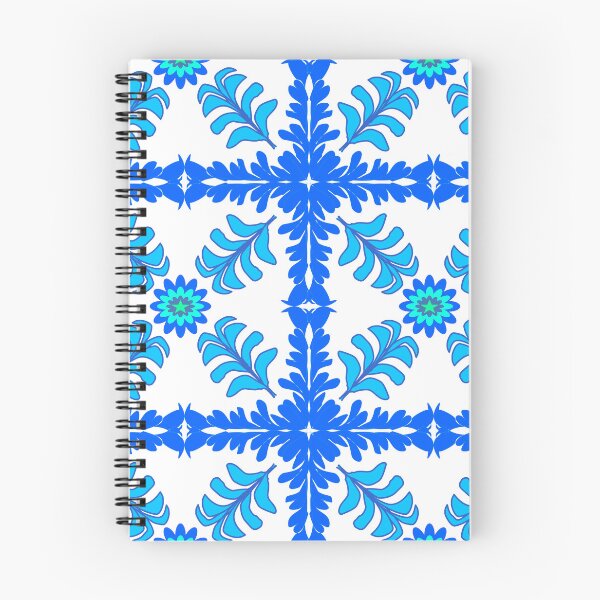 Item preview, Blue Tropical Floral Ikat Seamless Pattern with Decorative Leaves designed and sold by Ei-Ei.