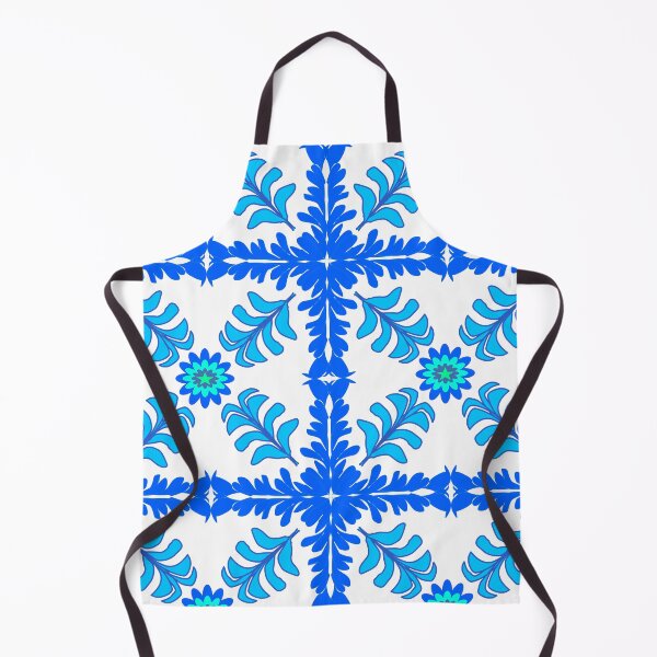 Item preview, Blue Tropical Floral Ikat Seamless Pattern with Decorative Leaves designed and sold by Ei-Ei.