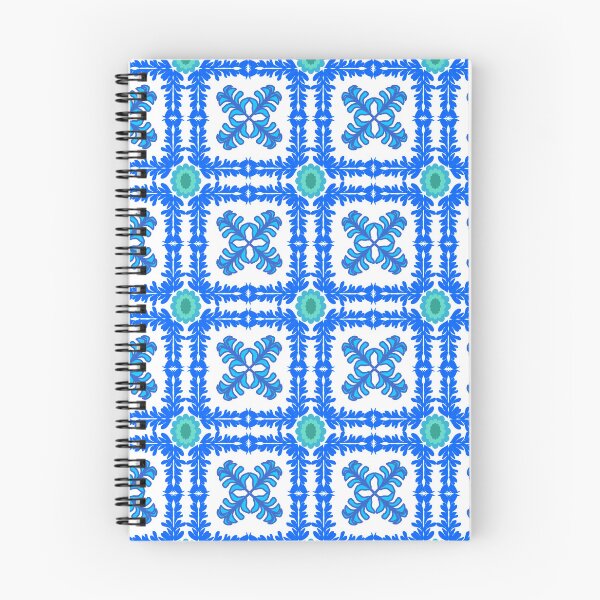 Item preview, Blue Geometric Floral Tile Seamless Pattern with Decorative Motifs designed and sold by Ei-Ei.