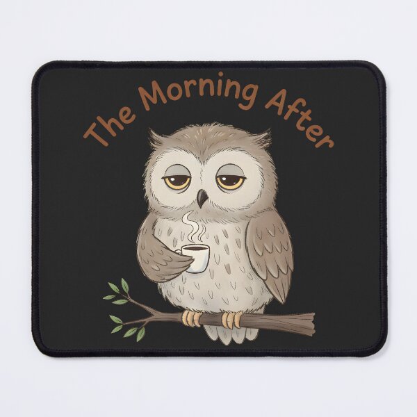 Item preview, The Morning After | Tired Coffee Night Owl designed and sold by SillyPawsStudio.